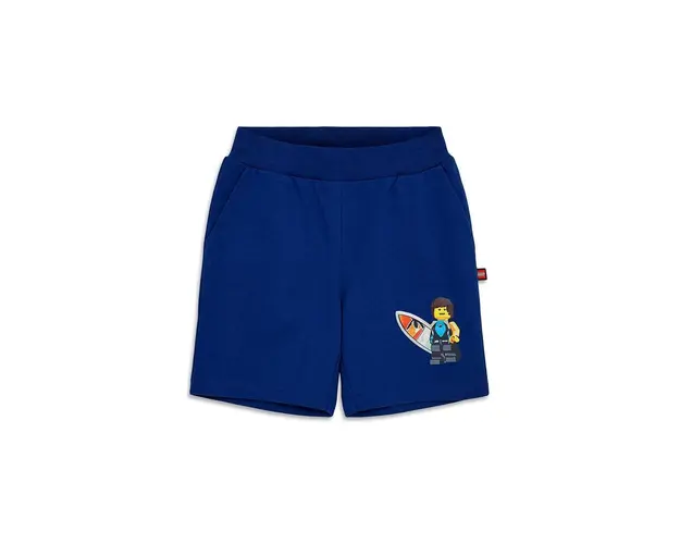 Lego pantaloni scurti din bumbac pentru copii culoarea albastru marin