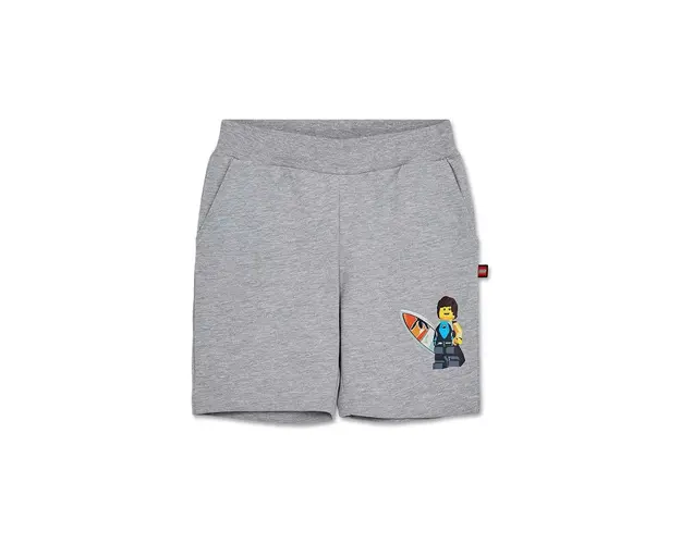 Lego pantaloni scurti din bumbac pentru copii culoarea gri