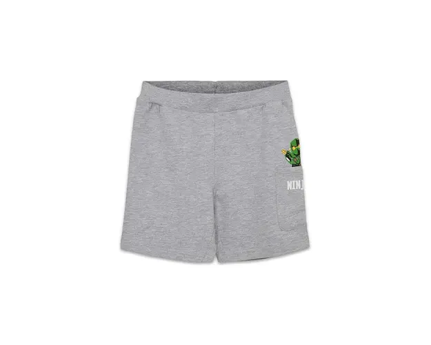 Lego pantaloni scurti din bumbac pentru copii culoarea gri