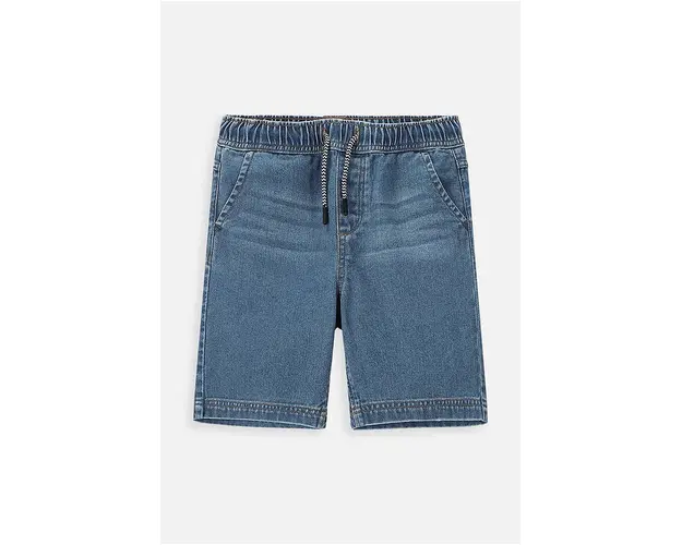 Coccodrillo pantaloni scurti din denim pentru copii culoarea albastru marin