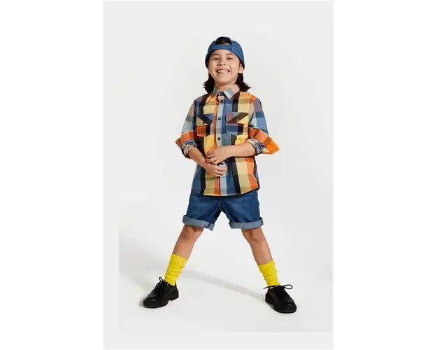 Coccodrillo pantaloni scurti din denim pentru copii