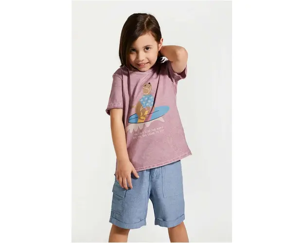 Coccodrillo pantaloni scurti din bumbac pentru copii