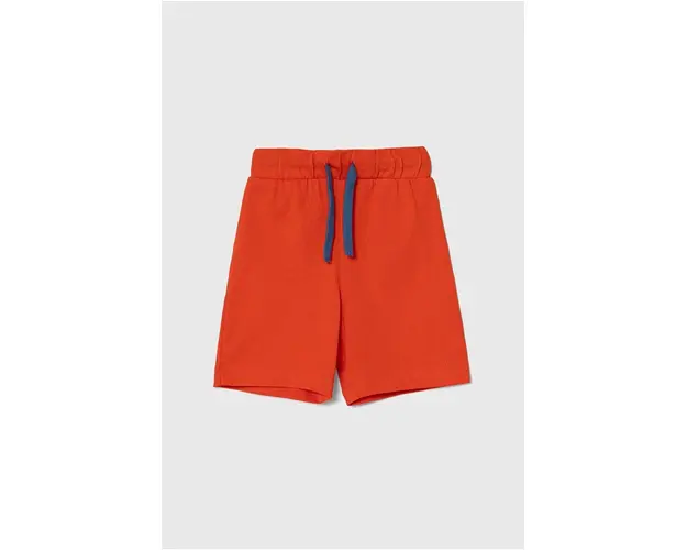 United Colors of Benetton pantaloni scurti din bumbac pentru copii culoarea rosu, talie reglabila