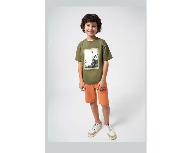 Mayoral pantaloni scurti copii culoarea portocaliu