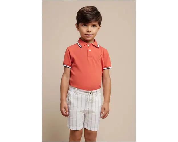 Mayoral pantaloni scurti din amestec de in pentru copii culoarea bej