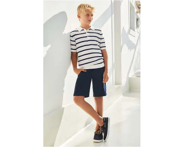 Mayoral pantaloni scurti copii slim culoarea albastru marin