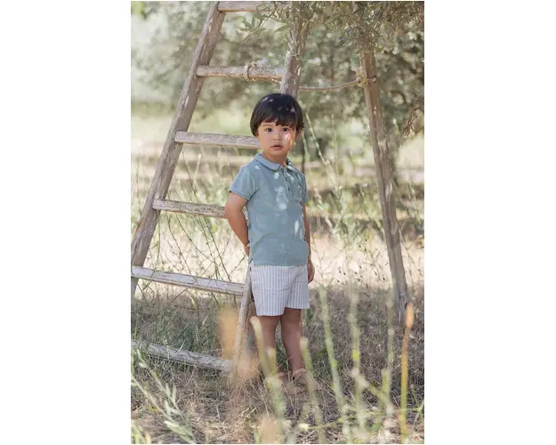 Tartine et Chocolat pantaloni scurti din bumbac pentru bebelusi culoarea verde