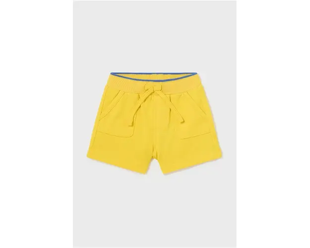 Mayoral Newborn pantaloni scurti bebe culoarea galben, talie reglabila