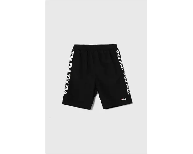 Fila pantaloni scurti copii SPAY culoarea negru, talie reglabila