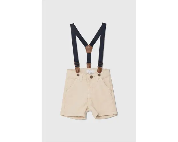 zippy pantaloni scurti bebe culoarea bej, talie reglabila