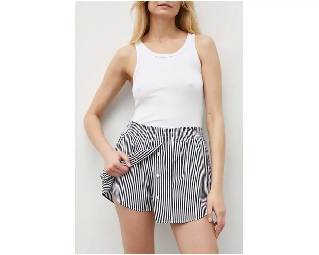Drykorn fusta din bumbac culoarea negru, mini, creion