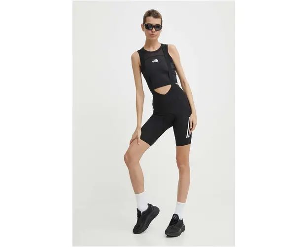 adidas Performance pantaloni scurti de ciclism culoarea negru, cu imprimeu, high waist, IP9962