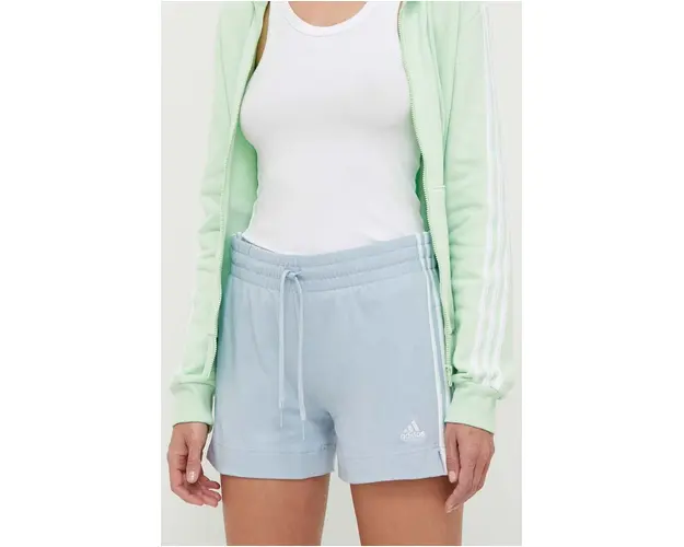adidas pantaloni scurti femei, cu imprimeu, high waist IR7460