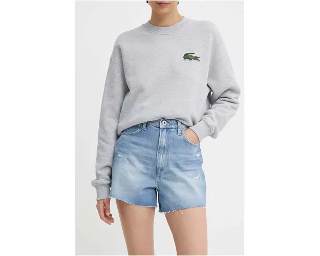 Pepe Jeans pantaloni scurti jeans femei, neted, high waist