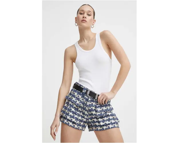 IRO pantaloni scurti din lana modelator, medium waist