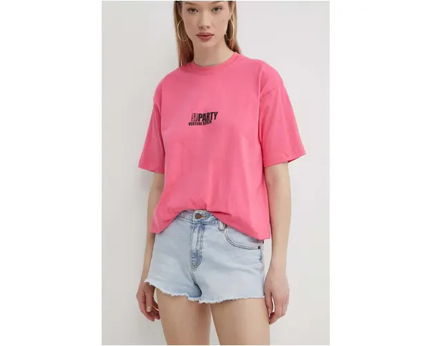 Volcom pantaloni scurti jeans femei, neted, medium waist