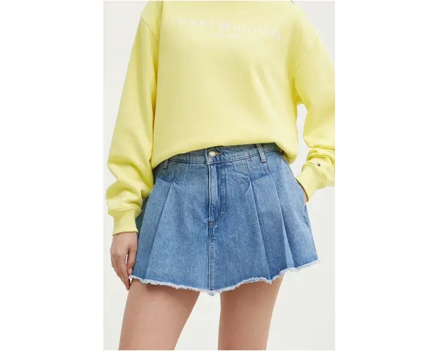 Sisley fusta si pantaloni denim neted, high waist