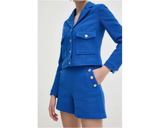 Morgan pantaloni scurti SHALA.F femei, neted, high waist, SHALA.F