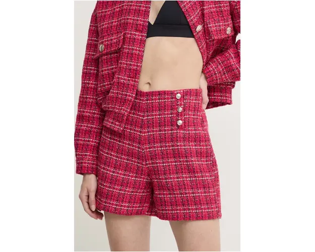 Morgan pantaloni scurti SHESI.F femei, culoarea rosu, modelator, high waist, SHESI.F