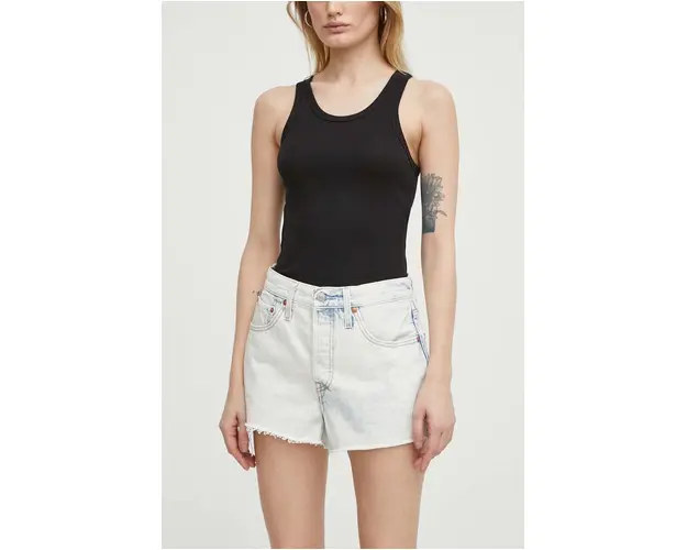 Levi's pantaloni scurti jeans femei, neted, high waist