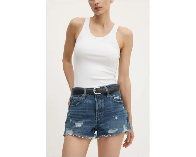 Levi's pantaloni scurti jeans femei, neted, high waist