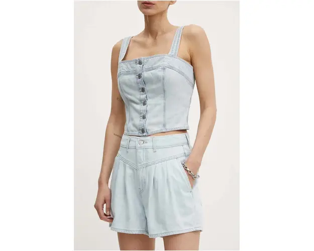 Levi's pantaloni scurti jeans femei, neted, high waist