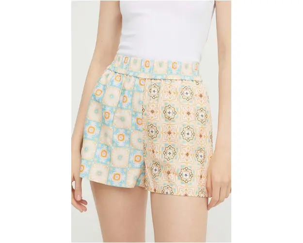 Never Fully Dressed pantaloni scurti din amestec de in modelator, high waist