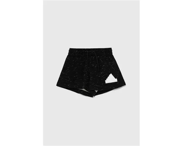 adidas pantaloni scurti copii culoarea negru, melanj, talie reglabila