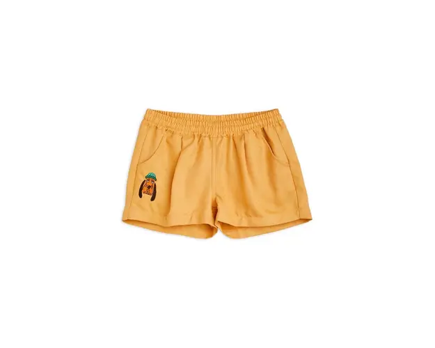 Mini Rodini pantaloni scurti copii culoarea bej, cu imprimeu
