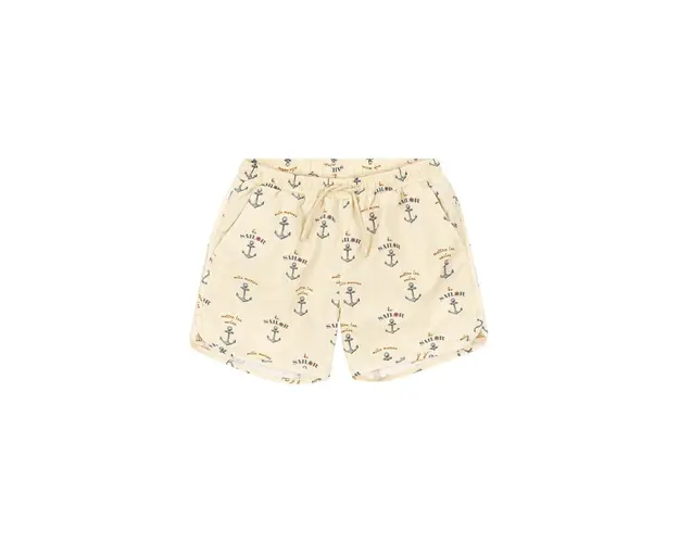 Konges Sløjd pantaloni scurti de baie copii culoarea bej