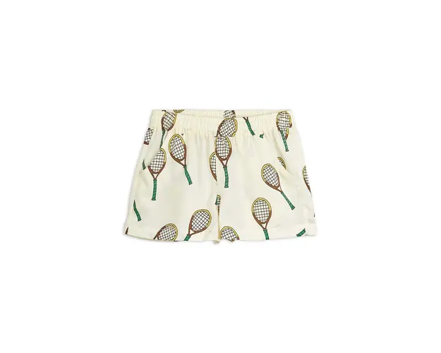 Mini Rodini pantaloni scurti copii Tennis culoarea alb, cu model