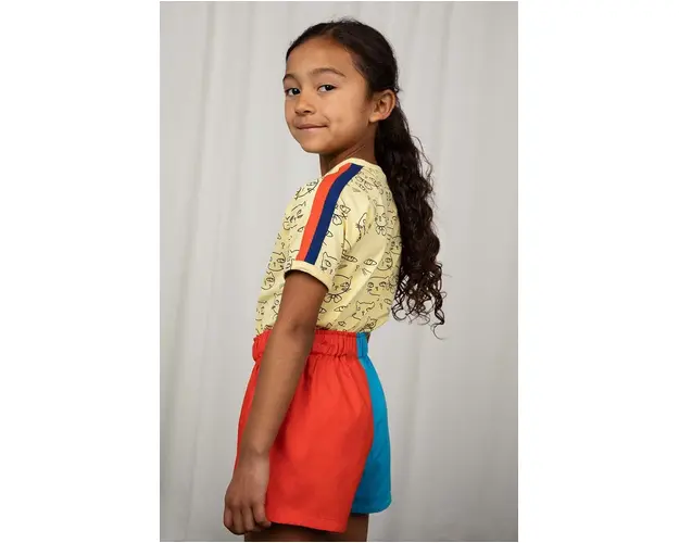 Mini Rodini pantaloni scurti din bumbac pentru copii neted