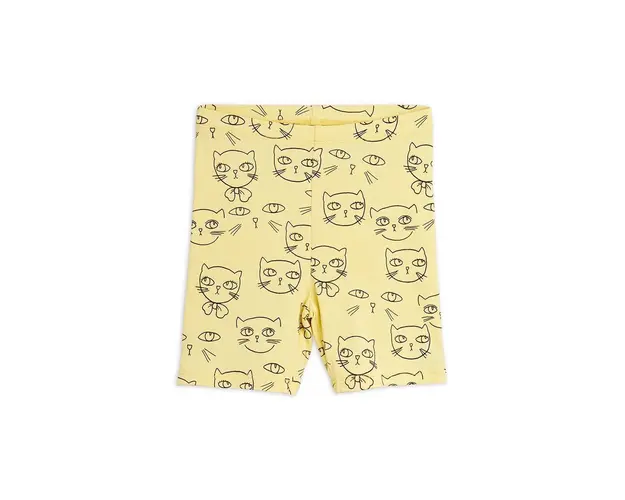 Mini Rodini pantaloni scurti copii Cathlethes culoarea galben, cu imprimeu