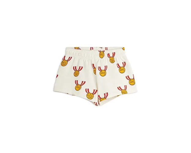 Mini Rodini pantaloni scurti din bumbac pentru copii Medals culoarea alb, cu model