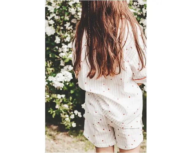 That's mine pantaloni scurti din bumbac pentru copii Kia culoarea alb, modelator