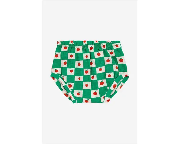 Bobo Choses pantaloni scurti din bumbac pentru bebelusi culoarea verde, modelator