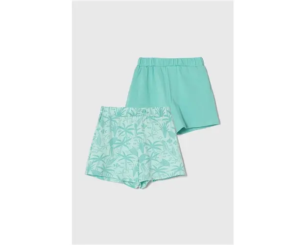 zippy pantaloni scurti bebe 2-pack culoarea turcoaz, modelator