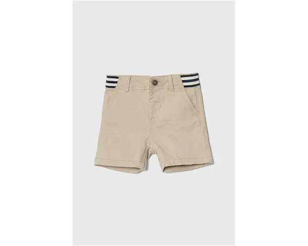 zippy pantaloni scurti bebe culoarea bej, neted, talie reglabila