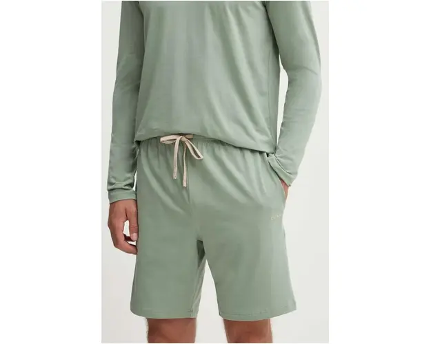 BOSS pantaloni scurti de lounge culoarea verde