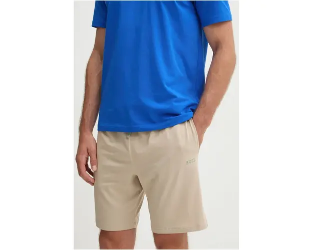 BOSS pantaloni scurti de lounge culoarea bej