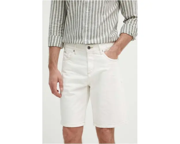 Lindbergh pantaloni scurti jeans barbati, culoarea bej