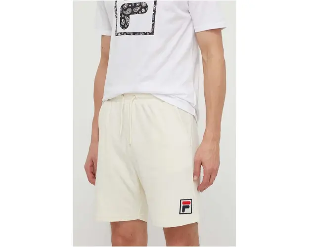Fila pantaloni scurti din bumbac culoarea bej