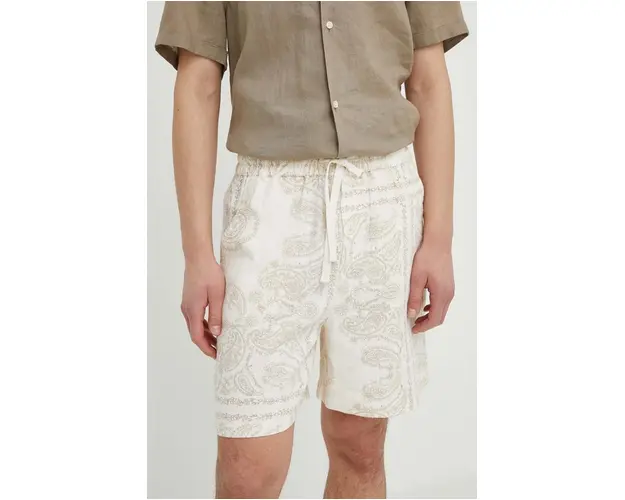 Les Deux pantaloni scurti barbati, culoarea bej, LDM511045