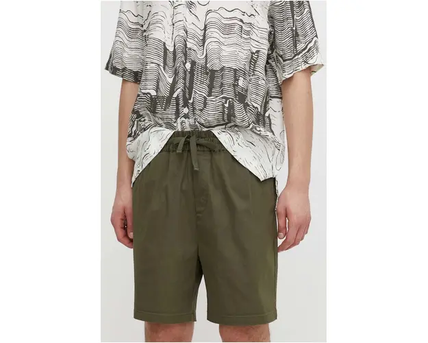 Les Deux pantaloni scurti barbati, culoarea verde, LDM511046