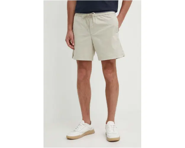 BOSS Orange pantaloni scurti barbati, culoarea bej, 50514353