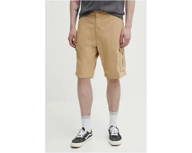 Quiksilver pantaloni scurti din bumbac culoarea maro