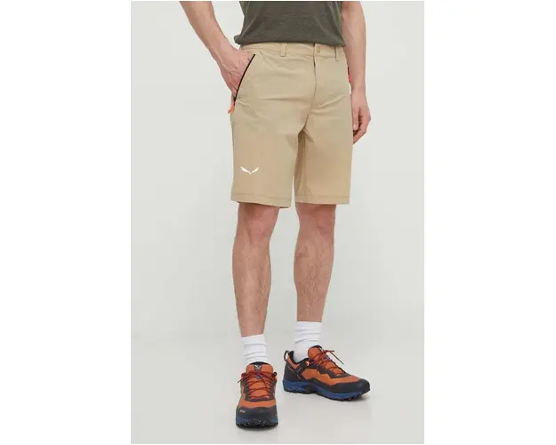 Salewa pantaloni scurti outdoor Puez Talveno culoarea bej, 00-0000028884