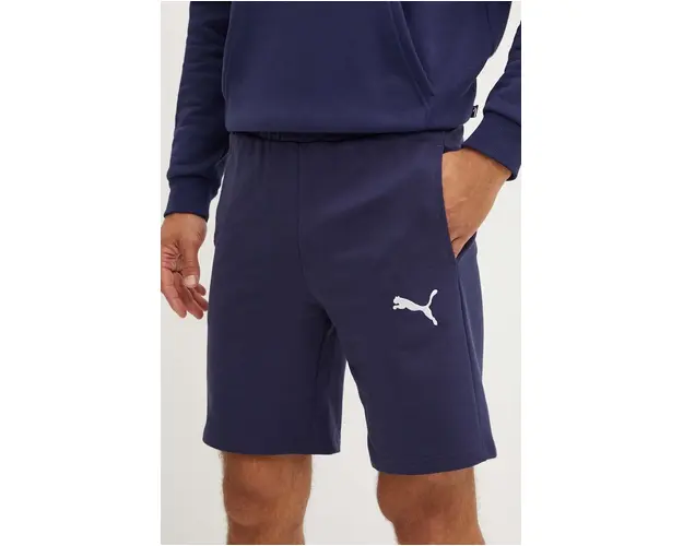 Puma pantaloni scurti din bumbac culoarea albastru marin
