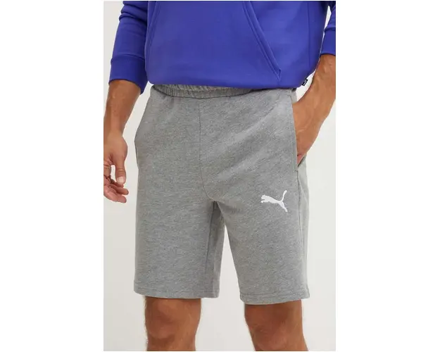 Puma pantaloni scurti din bumbac culoarea gri