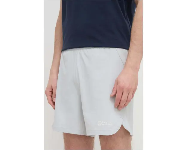 Jack Wolfskin pantaloni scurti sport Prelight 2in1 barbati, culoarea gri